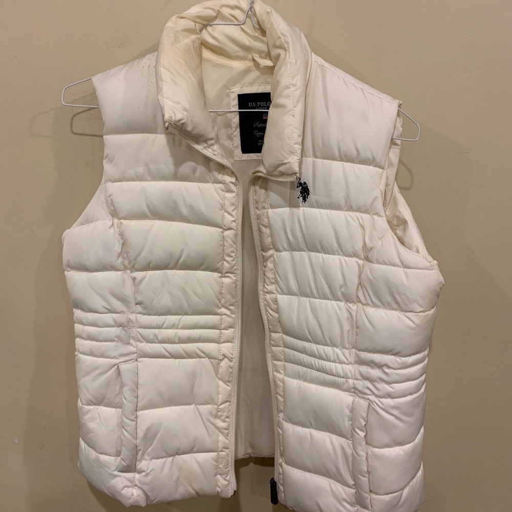 U.S. Polo Off White Puffer Vest